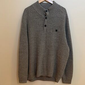 Duluth Trading Co burly button mock sweater size 2XL